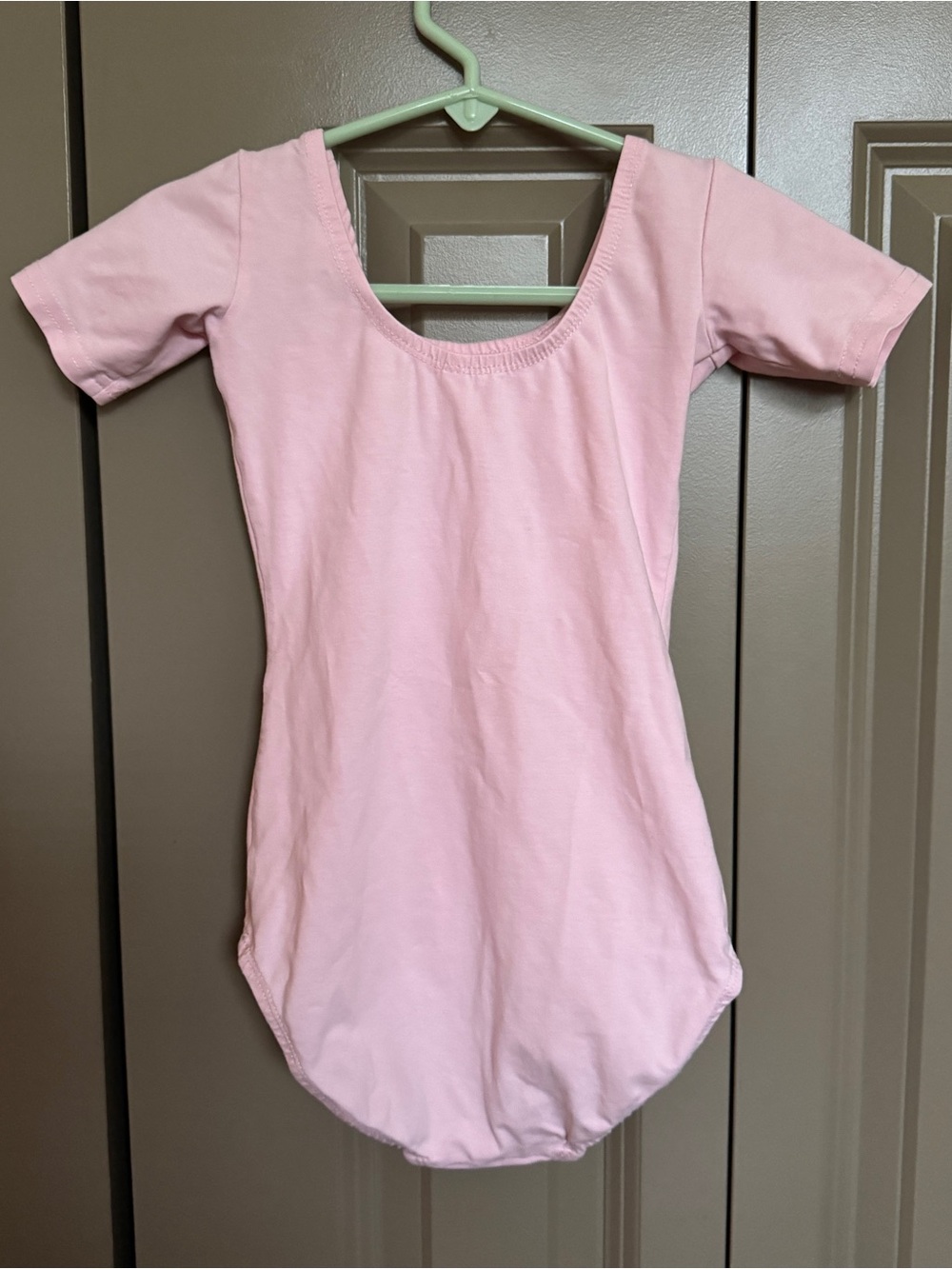 Girls' Pink Short-Sleeve One-Piece Leotard 90cm